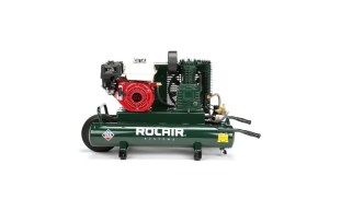 Compressor Green Color 5.5HP Twin Tank Air Compressor, Green, 100 PSI, 9 Gallon | ind