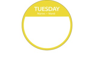 Blue Tuesday Label Tuesday Label Day Dot | ind